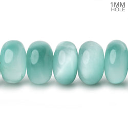 12mm Russian Green Angelite Plain Rondelle Beads 16 inch 66 pieces AA (ONLINE ORDER ONLY)