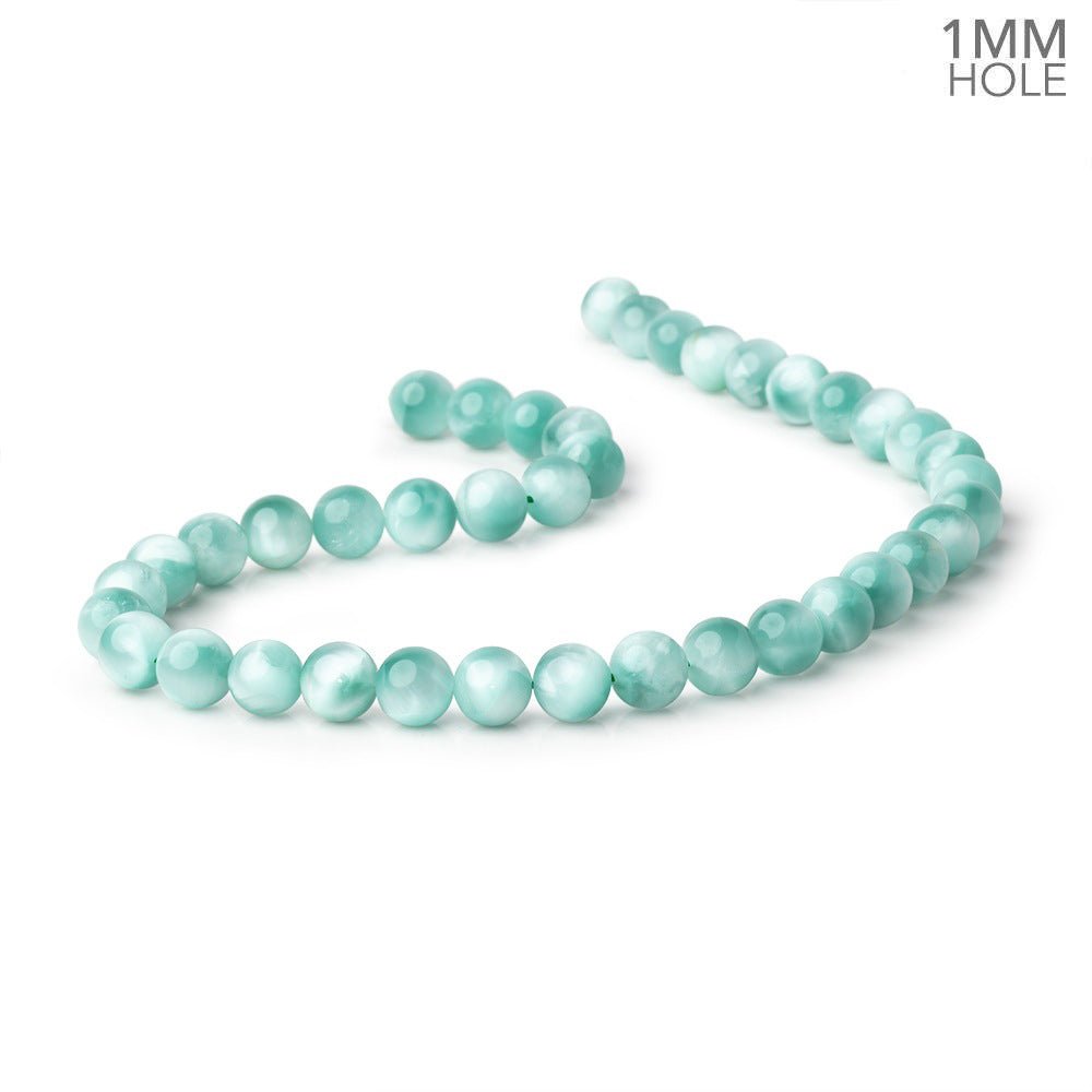 10mm Russian Green Angelite Plain Round Beads 15.5 inch 39 pieces AA (ONLINE ORDER ONLY)