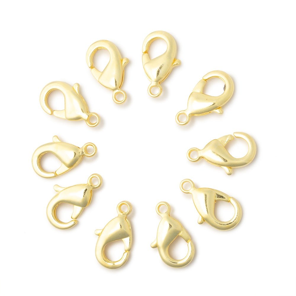 12mm Shiny Lobster Clasp Set of 10 Pieces (ONLINE ORDER ONLY)