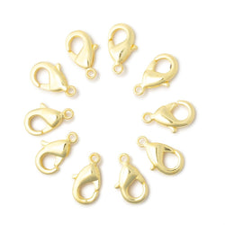 12mm Shiny Lobster Clasp Set of 10 Pieces (ONLINE ORDER ONLY)