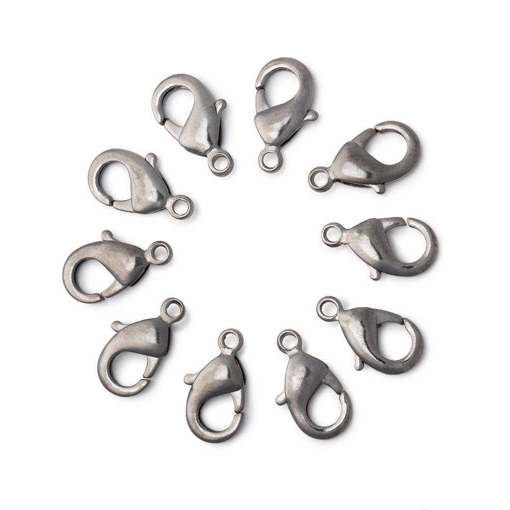 12mm Shiny Lobster Clasp Set of 10 Pieces (ONLINE ORDER ONLY)