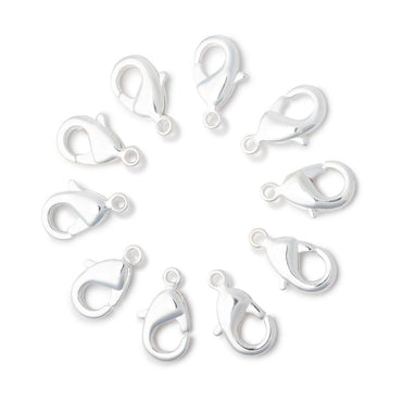 12mm Shiny Lobster Clasp Set of 10 Pieces (ONLINE ORDER ONLY)