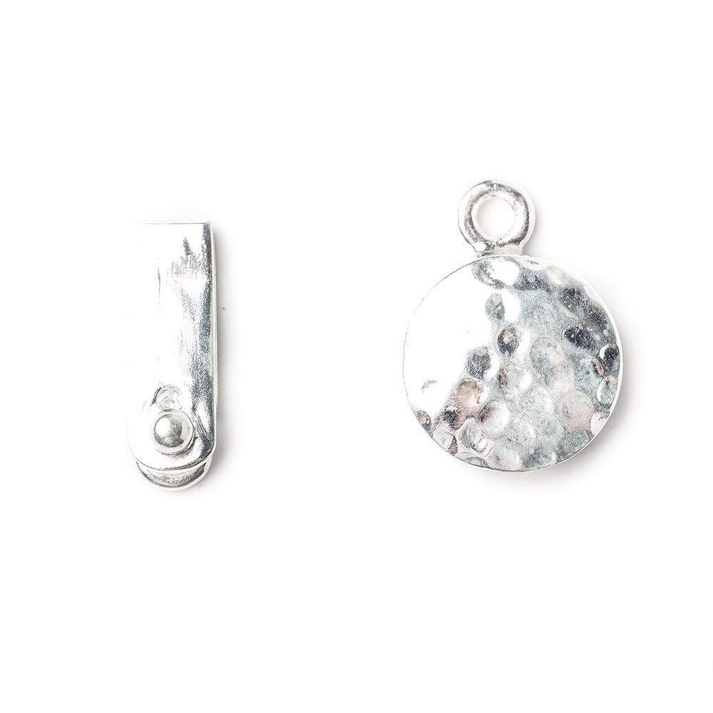 12mm Sterling Silver Box Clasp Round Hammered Design 1 piece (ONLINE ORDER ONLY)