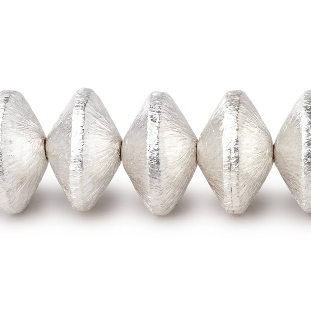 12mm Sterling Silver Plated Copper Brushed Disc 8 inch 27 Beads (ONLINE ORDER ONLY)