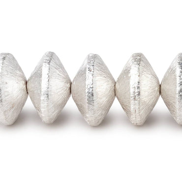 12mm Sterling Silver Plated Copper Brushed Disc 8 inch 27 Beads (ONLINE ORDER ONLY)