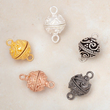 12mm Swirl Design Magnetic Clasp 1 piece (ONLINE ORDER ONLY)
