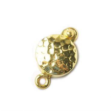12mm Vermeil  Box Clasp Round Hammered Design 1 piece (ONLINE ORDER ONLY)
