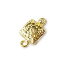 12mm Vermeil Box Clasp Square Hammered Design 1 piece (ONLINE ORDER ONLY)