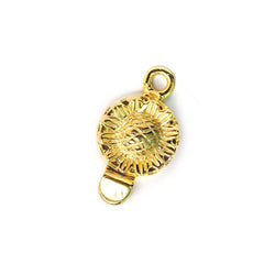 12mm Vermeil Box Clasp Sunflower Design 1 piece (ONLINE ORDER ONLY)