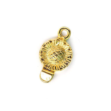 12mm Vermeil Box Clasp Sunflower Design 1 piece (ONLINE ORDER ONLY)
