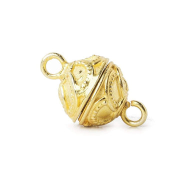 12mm Vermeil Magnetic Clasp with Swirl Design 1 piece (ONLINE ORDER ONLY)