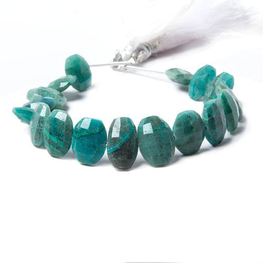 12x10-13x10mm Chrysocolla Faceted Cushion Beads 6 inches 15 pieces (ONLINE ORDER ONLY)