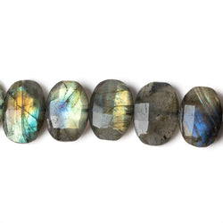 12x10-14x10mm Labradorite side drilled Faceted Cushion beads 6 inch 14 pcs (ONLINE ORDER ONLY)