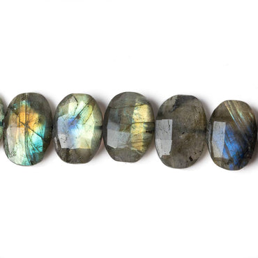 12x10-14x10mm Labradorite side drilled Faceted Cushion beads 6 inch 14 pcs (ONLINE ORDER ONLY)