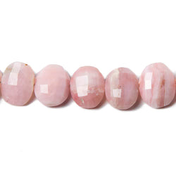 12x10-14x10mm Pink Peruvian Opal Side Drilled Faceted Cushion 6 in. 14 beads (ONLINE ORDER ONLY)