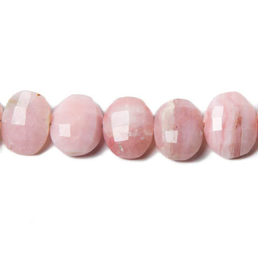 12x10-14x10mm Pink Peruvian Opal Side Drilled Faceted Cushion 6 in. 14 beads (ONLINE ORDER ONLY)