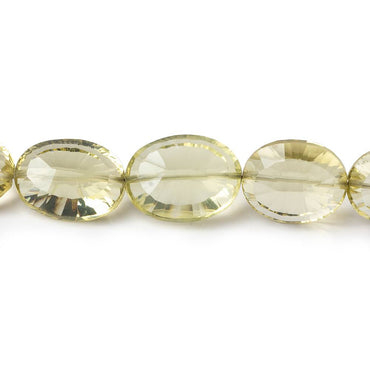 12x10-14x11mm Lemon Quartz Concave Faceted Oval beads 15 inch 30 pieces AAA (ONLINE ORDER ONLY)