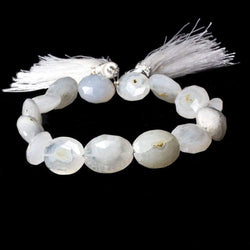 12x10-15x11mm Peacock Solar Quartz faceted oval nugget beads 8 inch 11 pieces (ONLINE ORDER ONLY)