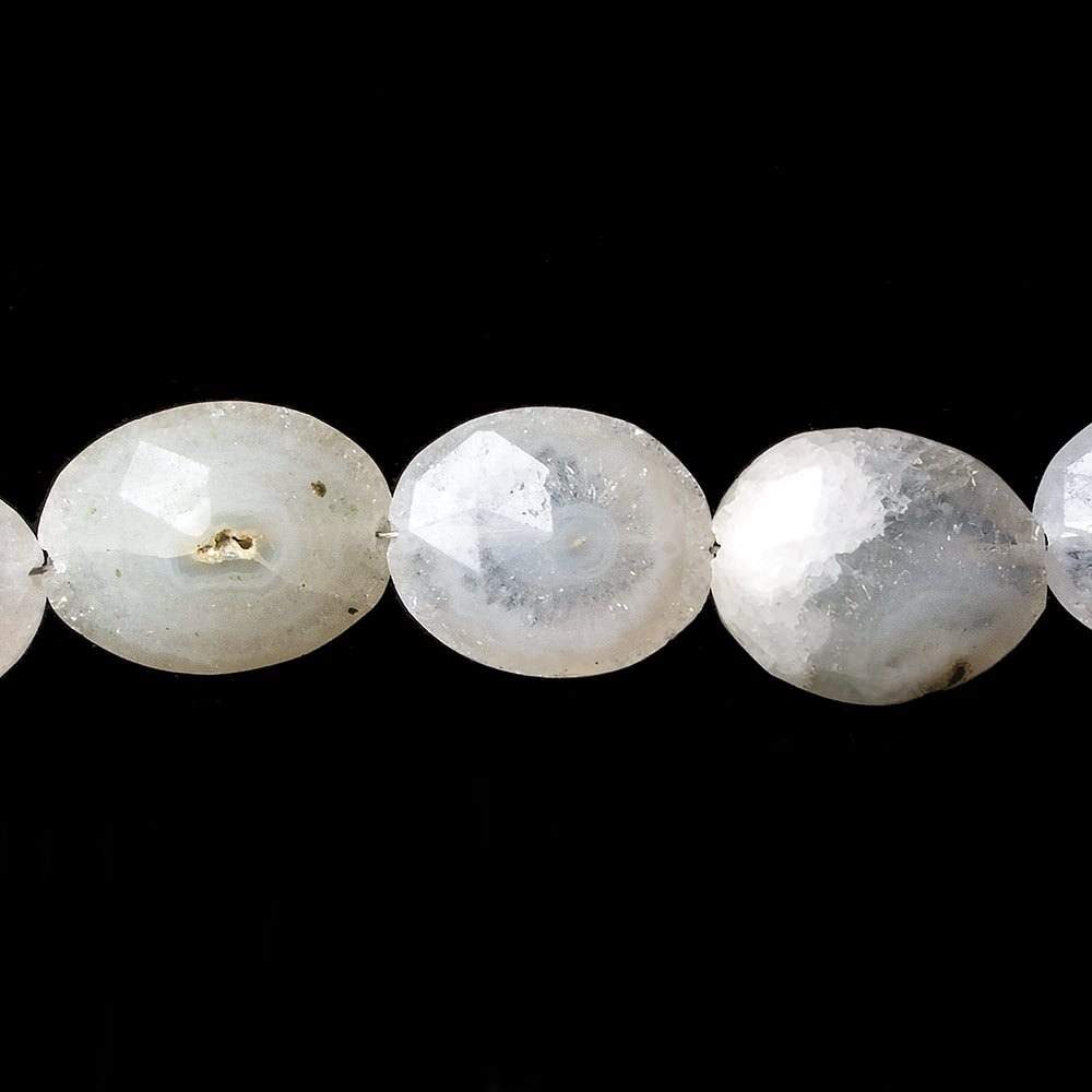 12x10-15x11mm Peacock Solar Quartz faceted oval nugget beads 8 inch 11 pieces (ONLINE ORDER ONLY)