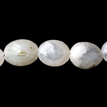 12x10-15x11mm Peacock Solar Quartz faceted oval nugget beads 8 inch 11 pieces (ONLINE ORDER ONLY)