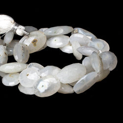 12x10-15x11mm Peacock Solar Quartz faceted oval nugget beads 8 inch 11 pieces (ONLINE ORDER ONLY)