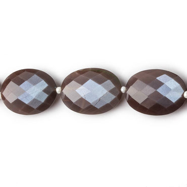 12x10-17x13mm Chocolate Brown Moonstone faceted ovals 16 inch 25 beads AA grade (ONLINE ORDER ONLY)