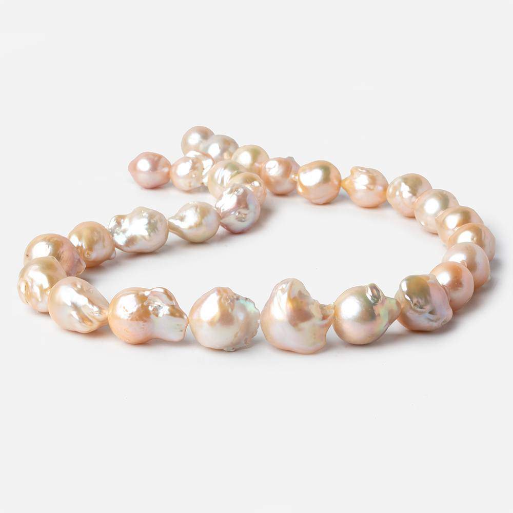 12x10-17x13mm Peach Ultra Baroque Pearls 16 inch 28 pieces (ONLINE ORDER ONLY)