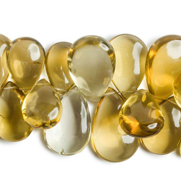12x10-21x15mm Honey Quartz Plain Pear 8 inch 50 Beads (ONLINE ORDER ONLY)