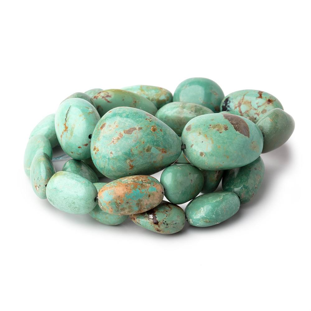 12x10-23x19mm Persian Turquoise plain nugget beads 18 inch 28 pieces (ONLINE ORDER ONLY)