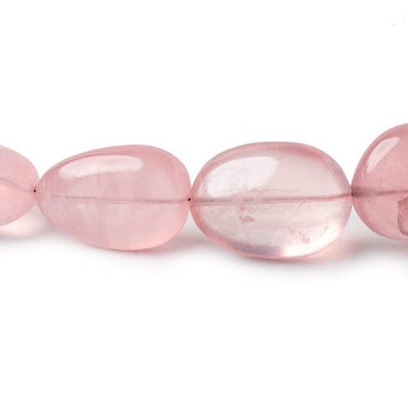 12x10-24x17mm Rose Quartz plain nuggets 19 inch 26 beads AAA (ONLINE ORDER ONLY)