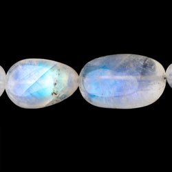 12x10-25x17mm Rainbow Moonstone Plain Nugget Beads 18 inch 27 pieces (ONLINE ORDER ONLY)