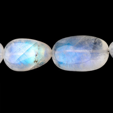 12x10-25x17mm Rainbow Moonstone Plain Nugget Beads 18 inch 27 pieces (ONLINE ORDER ONLY)