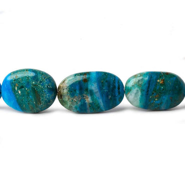 12x10-28x16mm Peruvian Blue Opal with Matrix plain oval nugget beads 19 inch 27 pcs AA (ONLINE ORDER ONLY)