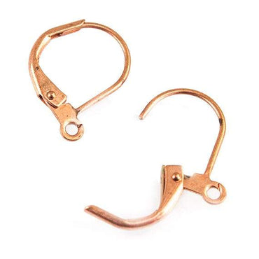 12x10mm Copper Leverback Earring Finding 10 pieces * DISCONTINUED* (ONLINE ORDER ONLY)