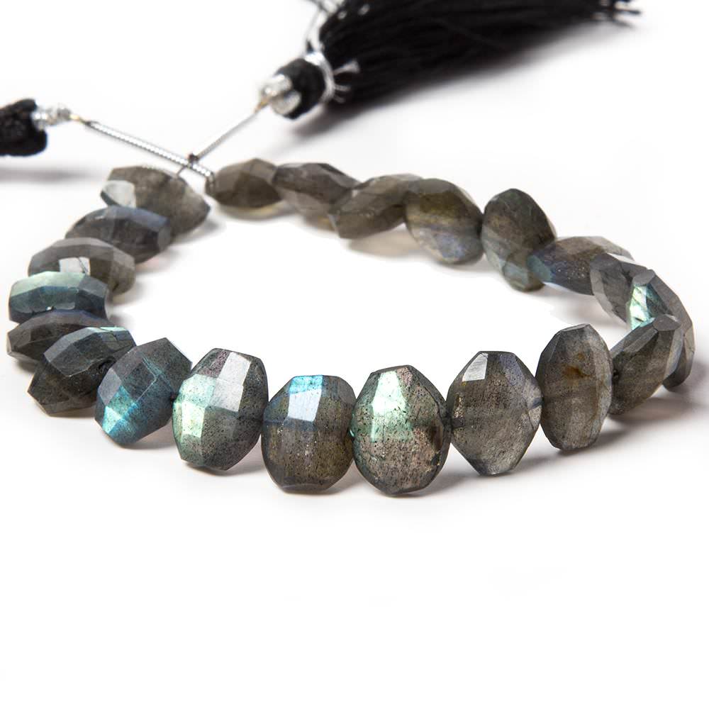 12x10mm Labradorite side drilled Faceted Cushion Beads 7 inch 16 pieces (ONLINE ORDER ONLY)