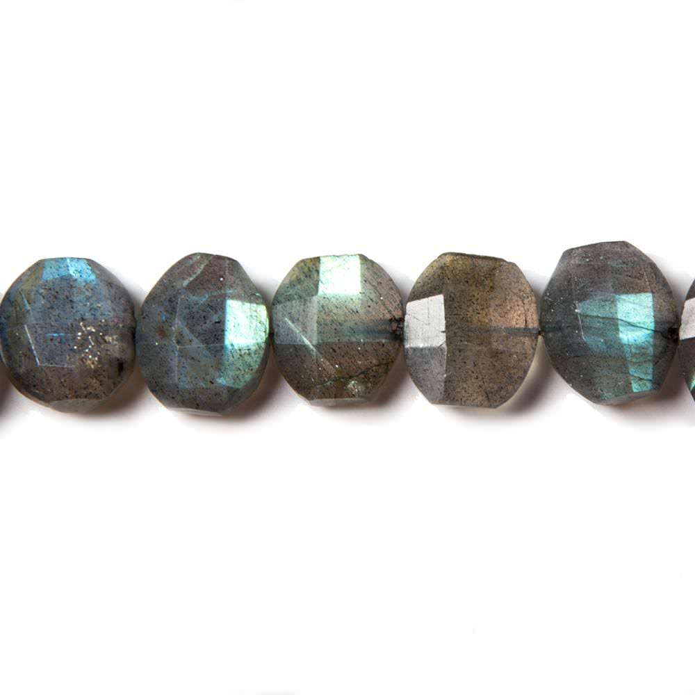 12x10mm Labradorite side drilled Faceted Cushion Beads 7 inch 16 pieces (ONLINE ORDER ONLY)
