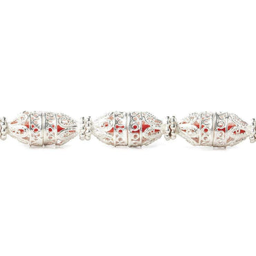 12x10mm Sterling Silver Plated Copper Cone with Filigree and Miligrain Top 8 inch 18 pcs (ONLINE ORDER ONLY)