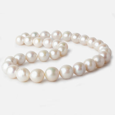 12x11-14.5x15mm Off White Near Round Freshwater Pearl 17 inch 33 pieces A (ONLINE ORDER ONLY)