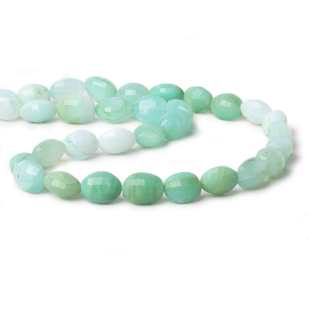 12x11-14x11mm Blue Peruvian Opal Faceted Ovals 15 inch 28 beads (ONLINE ORDER ONLY)