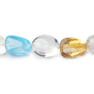 12x11-19x10mm Multi Gemstone plain nuggets 16.5 inch 25 pieces (ONLINE ORDER ONLY)