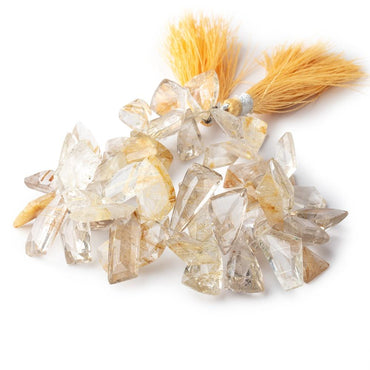 12x11-20x9mm Rutilated Quartz Faceted Multiple Shapes 8 inch 54 Beads AA (ONLINE ORDER ONLY)