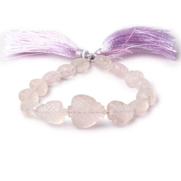 12x11-21x18mm Morganite Hand Carved Fancy Shaped Beads 8 inch 15 pieces (ONLINE ORDER ONLY)