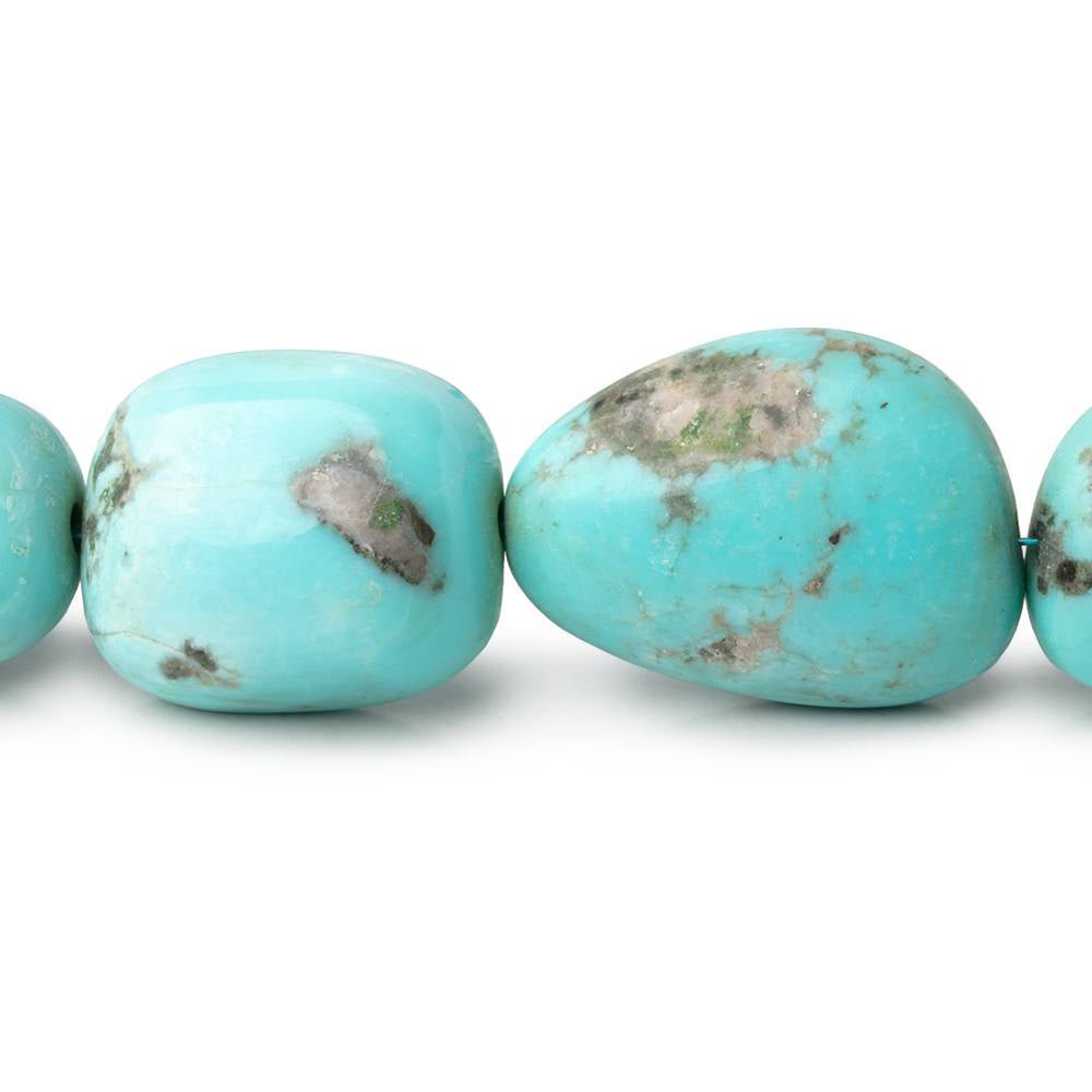 12x11-24x18mm Sleeping Beauty Turquoise Plain Nuggets 18 inch 26 Beads AAA (ONLINE ORDER ONLY)