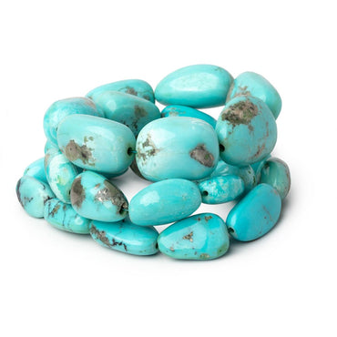 12x11-24x18mm Sleeping Beauty Turquoise Plain Nuggets 18 inch 26 Beads AAA (ONLINE ORDER ONLY)