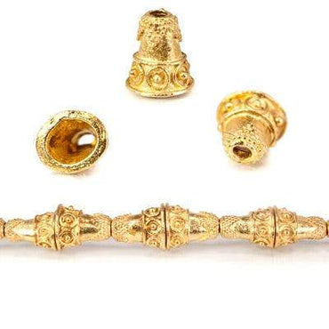 12x11mm 2kt Gold Plated Copper Oval Cone *DISCONTINUED* (ONLINE ORDER ONLY)