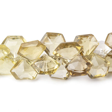 12x11mm Lemon Quartz Faceted Pentagonal Beads 7.5 inch 51 pieces AA Grade (ONLINE ORDER ONLY)