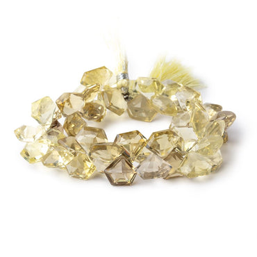 12x11mm Lemon Quartz Faceted Pentagonal Beads 7.5 inch 51 pieces AA Grade (ONLINE ORDER ONLY)