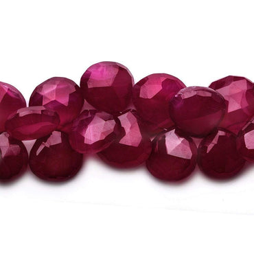 12x12-16x16mm Orchid Purple Chalcedony Heart Briolettes 8 inch 39 beads (ONLINE ORDER ONLY)