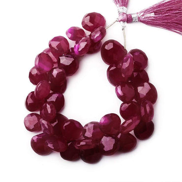 12x12-16x16mm Orchid Purple Chalcedony Heart Briolettes 8 inch 39 beads (ONLINE ORDER ONLY)