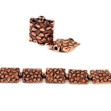 12x12mm Antiqued Copper Square Cobblestone *DISCONTINUED* (ONLINE ORDER ONLY)